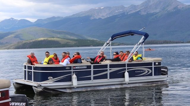 pontoon boat lake dillon